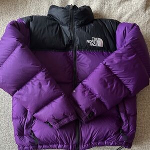 The North Face Black and Purple Down Jacket